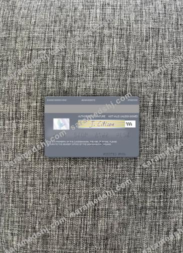 Iceland Landsbankinn visa debit card photolook back